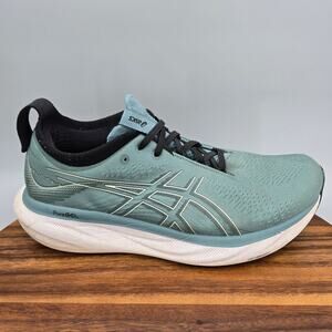 Asics Gel Nimbus 25 Shoes Mens 10.5 Foggy Teal Running Athletic Sneakers